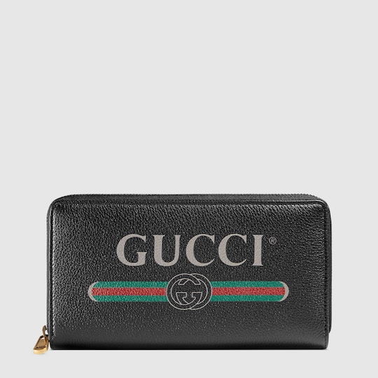 Gucci Print leather zip around wallet. 2