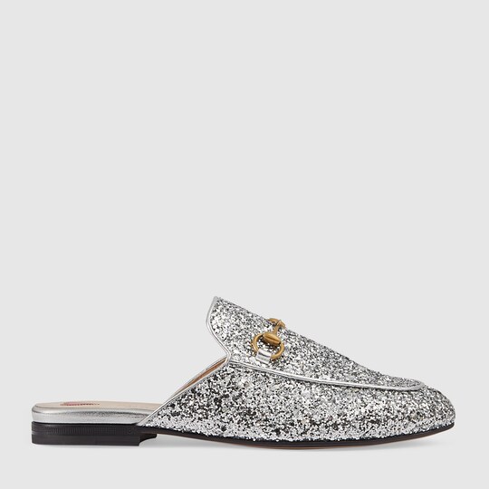 Princetown glitter slipper — silver glitter — 432773KSP208106