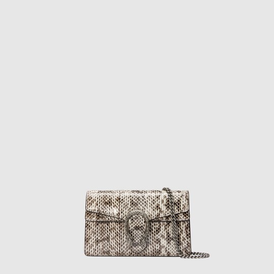 Dionysus super mini snakeskin bag — natural snakeskin — 476432LOO0N9535