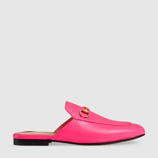 Princetown leather slipper — fluorescent fuchsia leather — 5577300ZR605616