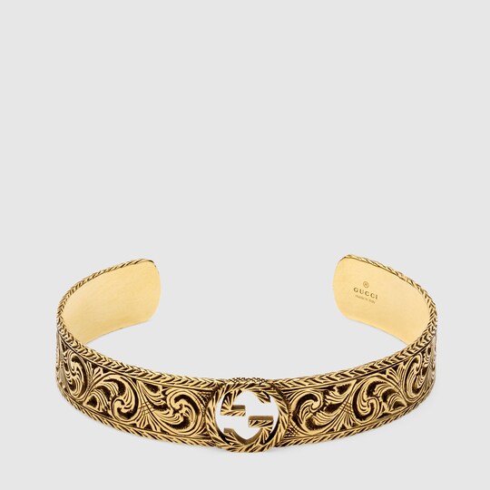 Gucci Yellow gold bracelet with Interlocking G. 2