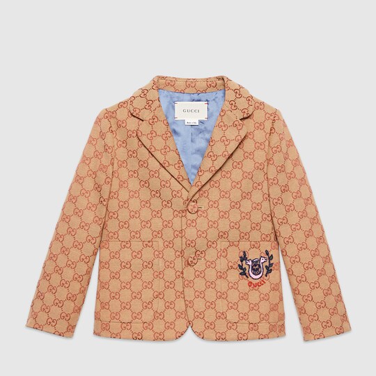 Gucci Children's GG canvas jacket with lyre 574013XWAGF9559