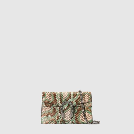 Dionysus python super mini bag — mint and beige python — 476432LZLBN9137
