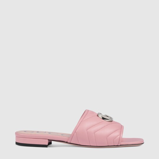 women's slide sandal with double g