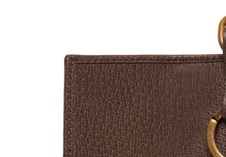 オフィディア〕キーケース ・ベージュ＆ダークブラウン ファブリック