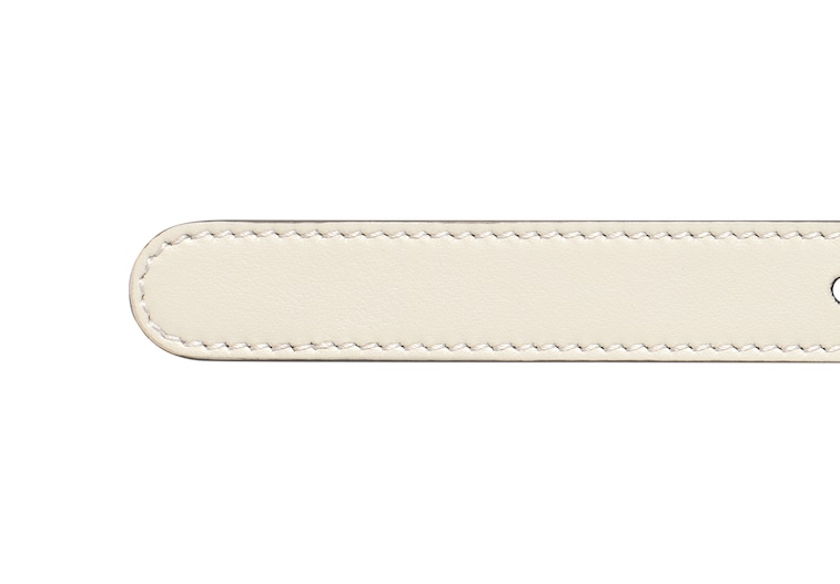 GG Marmont thin belt in white leather | GUCCI® US