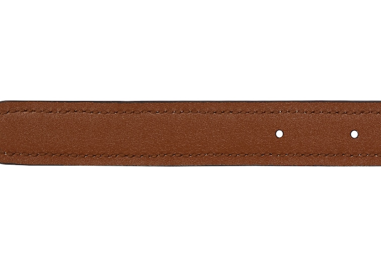 Gucci Blondie thin belt in brown suede | GUCCI® US