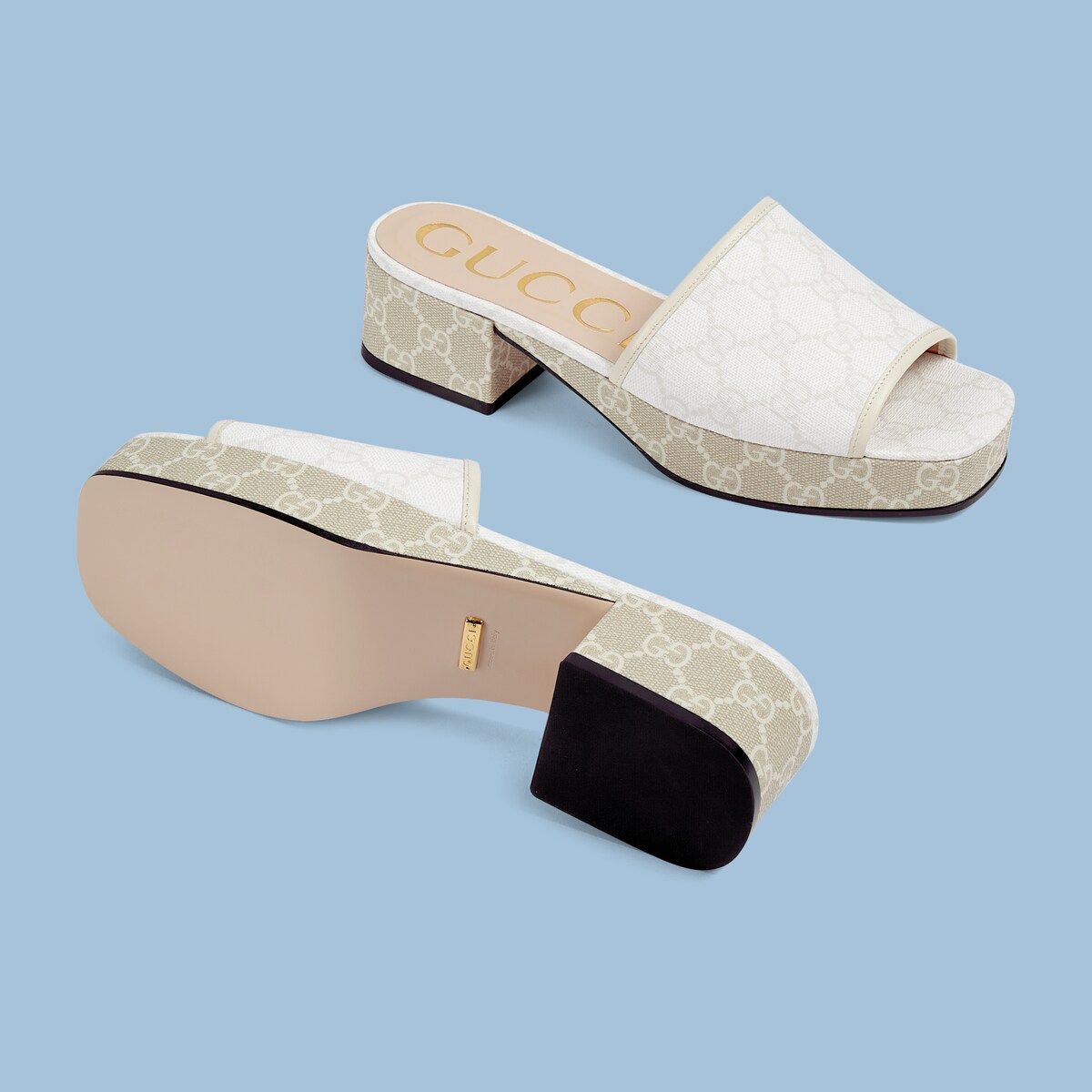 Women's GG slide sandal in white GG Supreme GUCCI® US