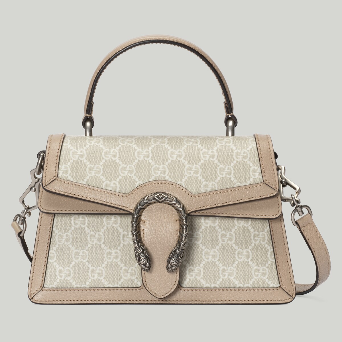 Small Dionysus top handle bag in beige and white Supreme GUCCI® Australia