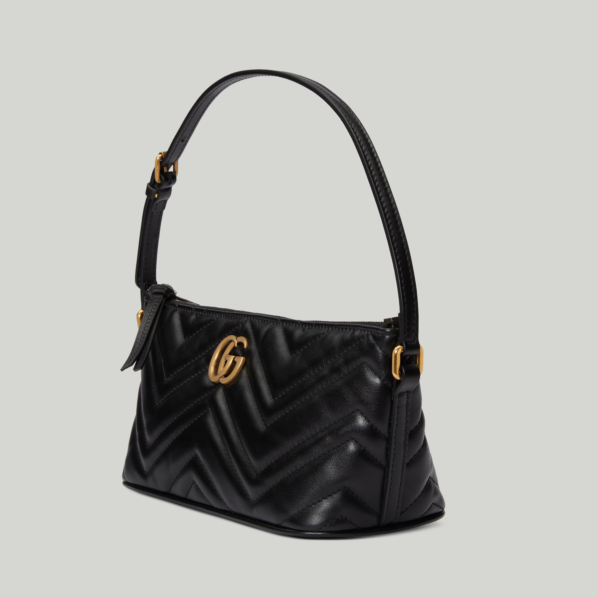 GG Marmont shoulder bag in black leather GUCCI® UK