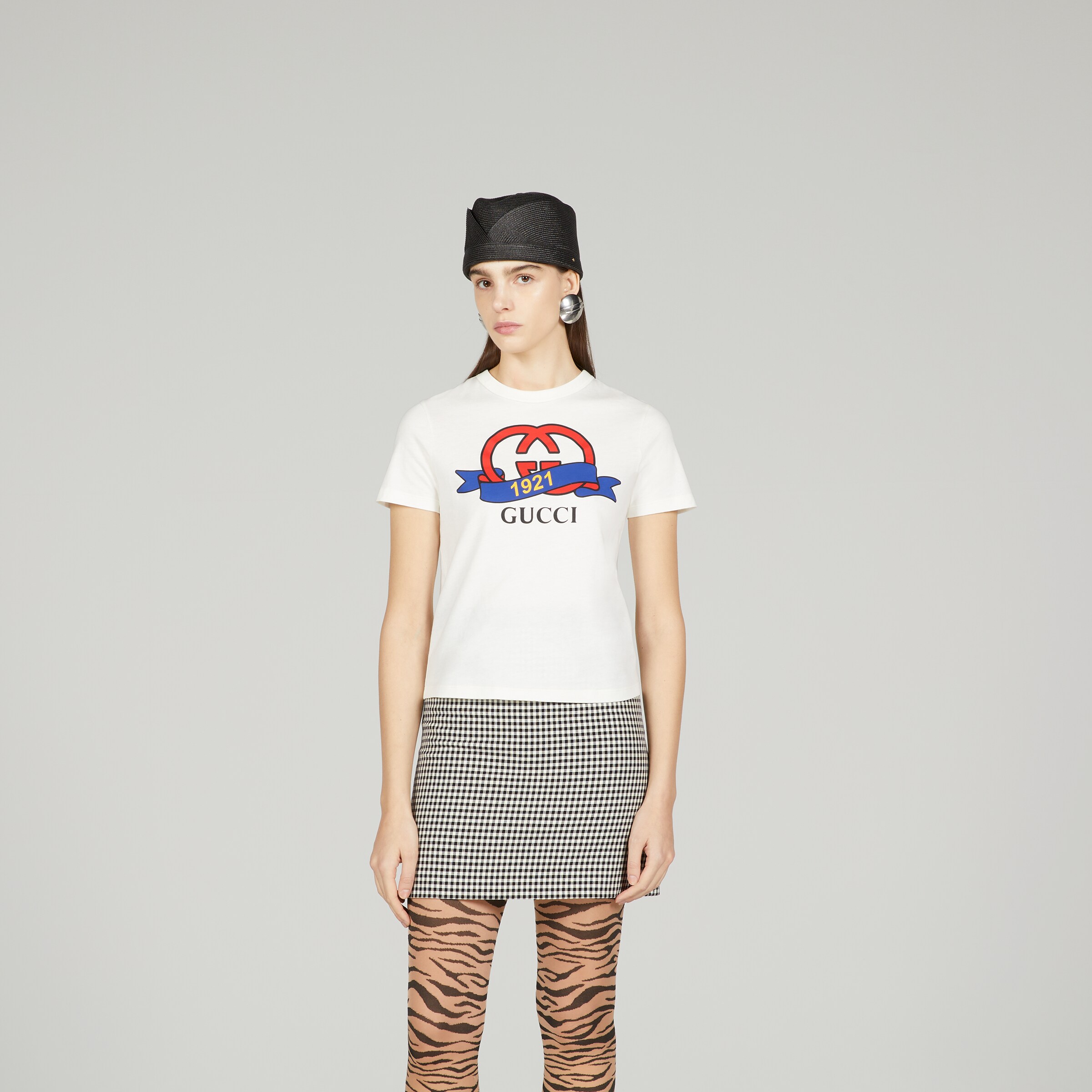 Interlocking G 1921 Gucci cotton Tshirt in white GUCCI® NL