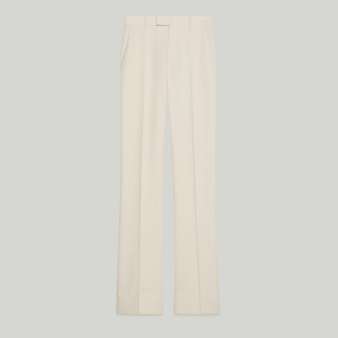 パンツ GUCCI Wool crepe trousers Gucci Striped Wool-Blend Crepe Track Pants - Joggers - Save