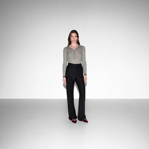 Wool silk trouser