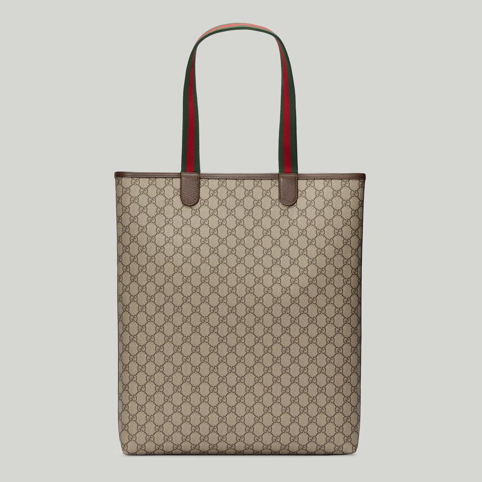 Ophidia GG large tote bag in beige and ebony Supreme GUCCI® UK