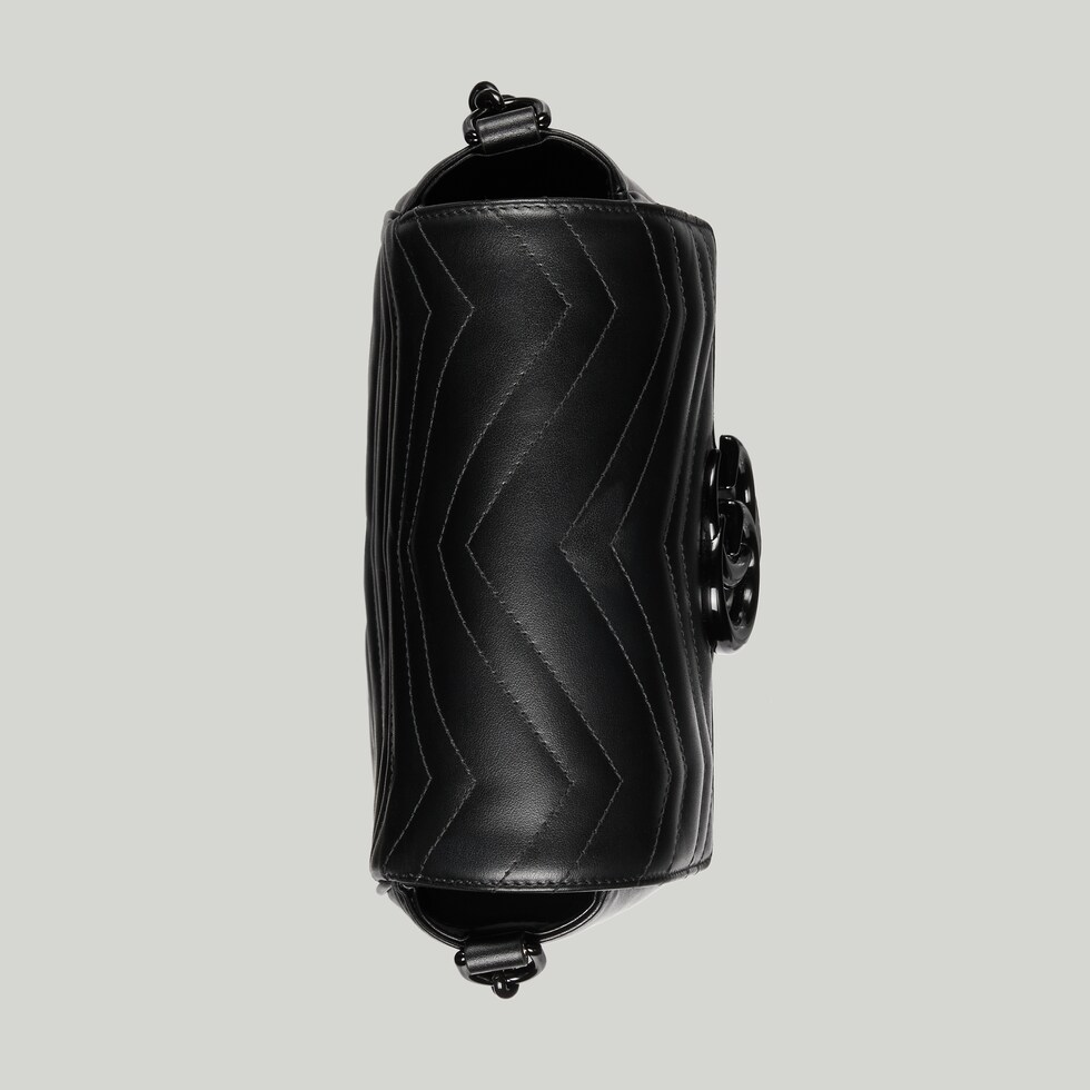 GG Marmont matelassé shoulder bag in black leather GUCCI® Australia