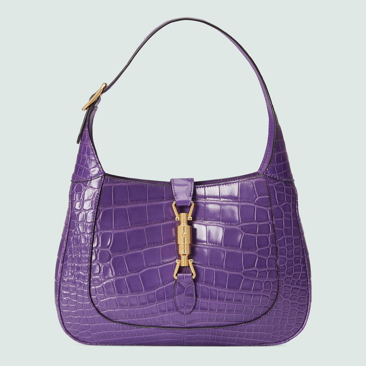 Jackie 1961 small crocodile bag in purple GUCCI® US