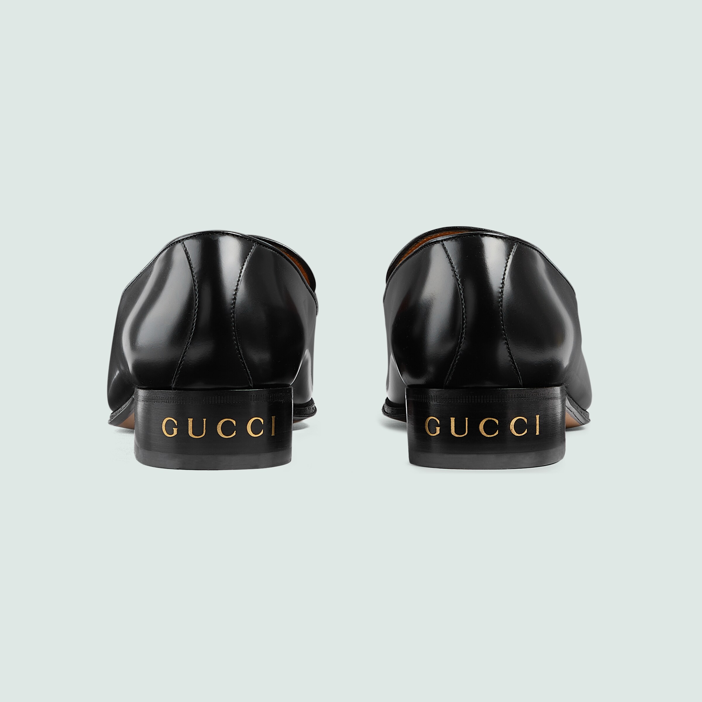 Men's loafer with tassel in black leather GUCCI® US