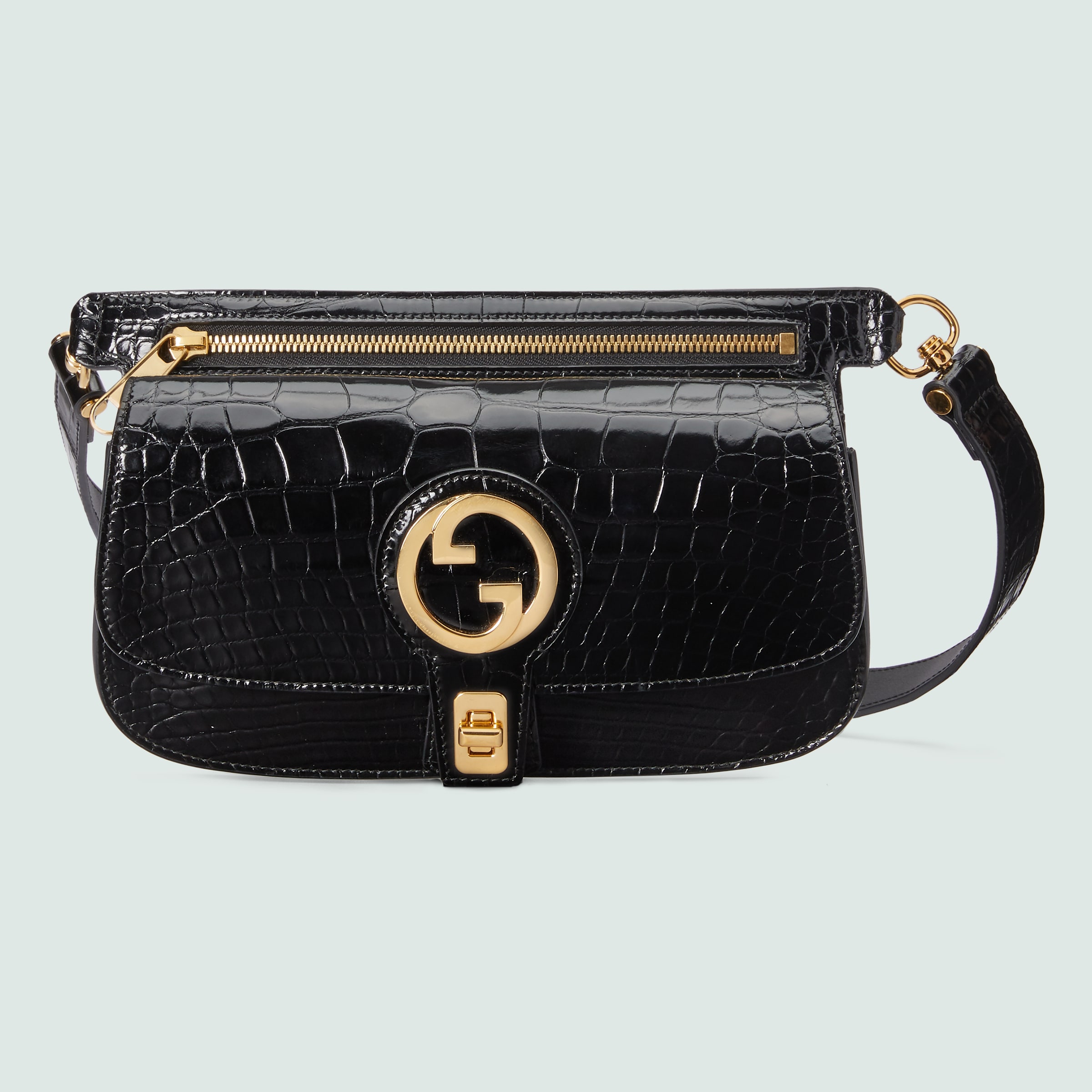 Gucci Blondie crocodile belt bag in black GUCCI® US
