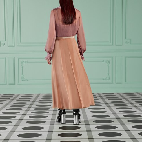 Gucci Maxi-length glossy rayon skirt