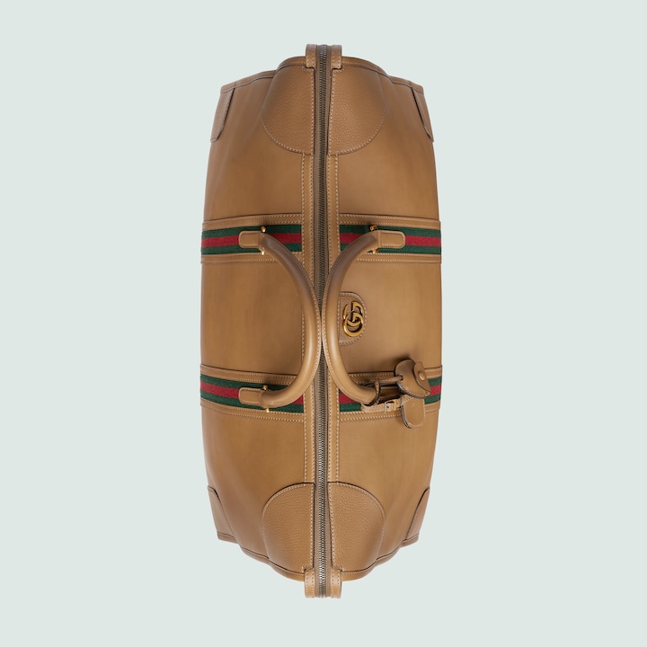 Gucci Bauletto maxi duffle bag in light brown leather GUCCI® IE