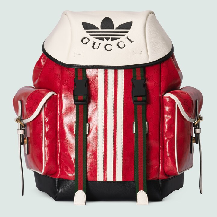 adidas x Gucci backpack in red Crystal canvas GUCCI® US