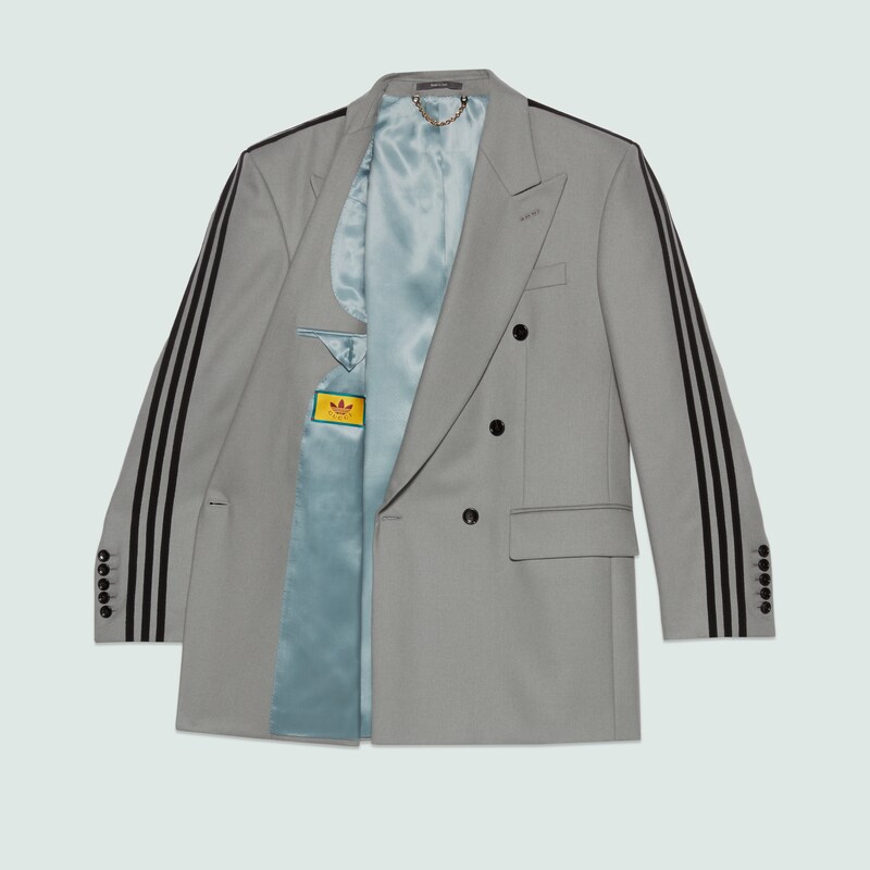 adidas x Gucci wool formal jacket in grey GUCCI® NL
