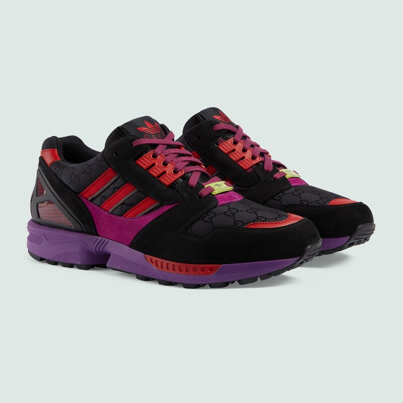 黑色GG帆布adidas x Gucci男士ZX8000運動鞋| GUCCI® 香港