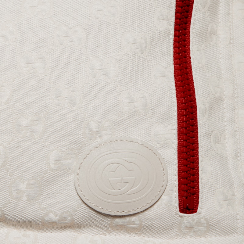 GG cotton canvas puffer jacket in off white GUCCI® US