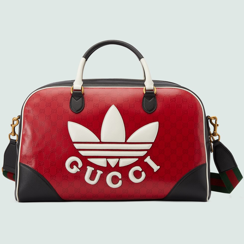 adidas x Gucci large duffle bag in red Crystal canvas GUCCI® AE