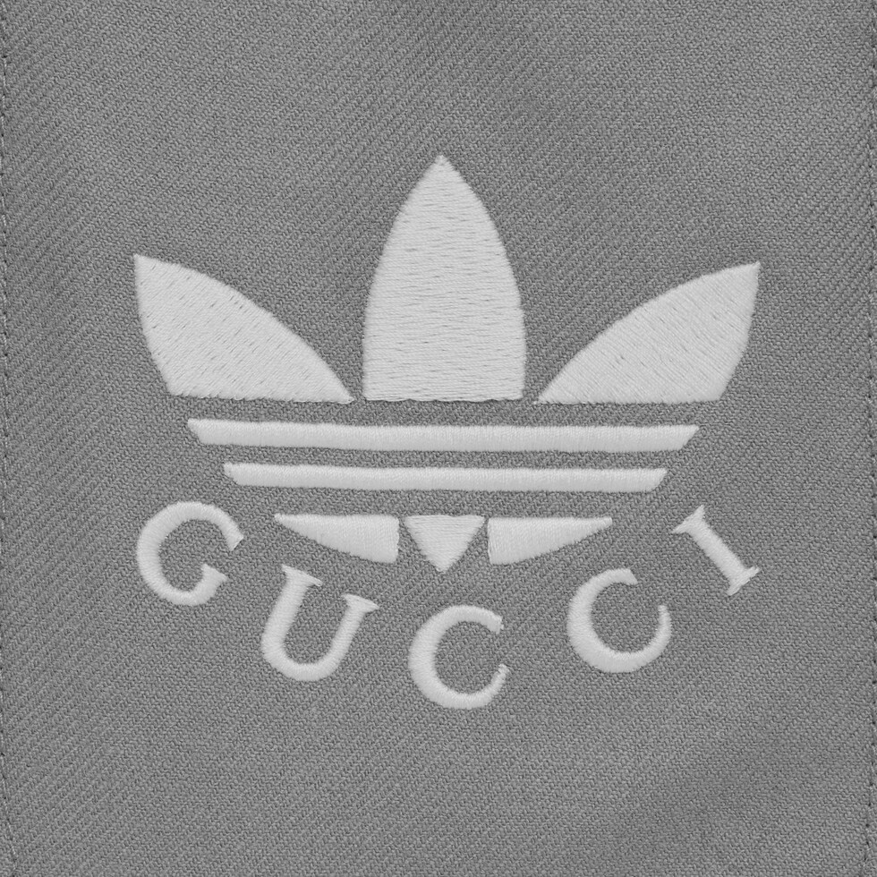adidas x Gucci wool flannel jacket in grey GUCCI® SG