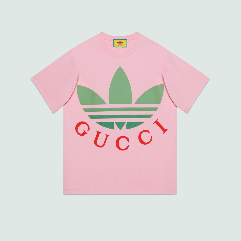 adidas x Gucci コットン Tシャツピンク | GUCCI® JP