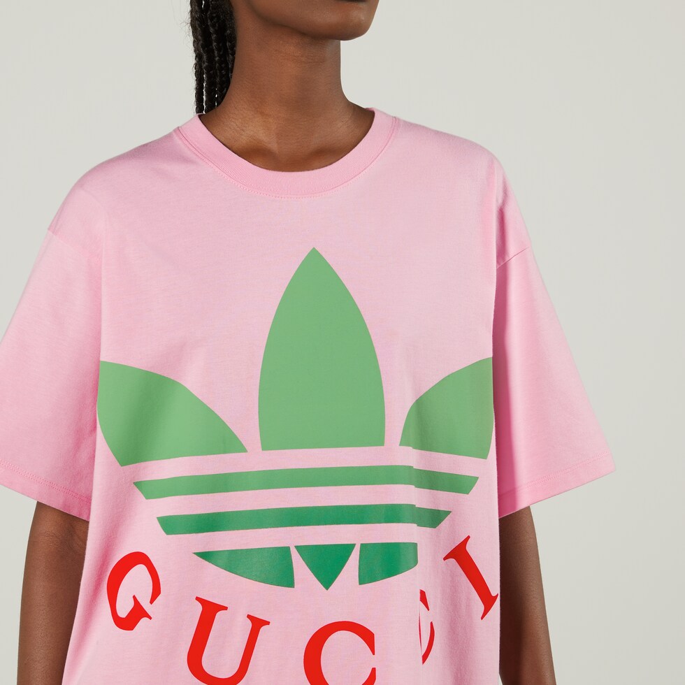 adidas x Gucci コットン Tシャツピンク | GUCCI® JP