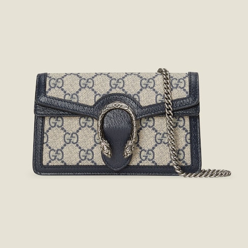 Dionysus super mini bag in Blue Beige GG Canvas GUCCI SI