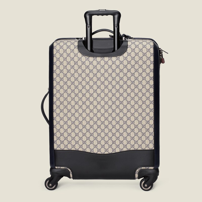 Maleta mediana Ophidia con GG en GG supreme beige y azul | GUCCI® ES