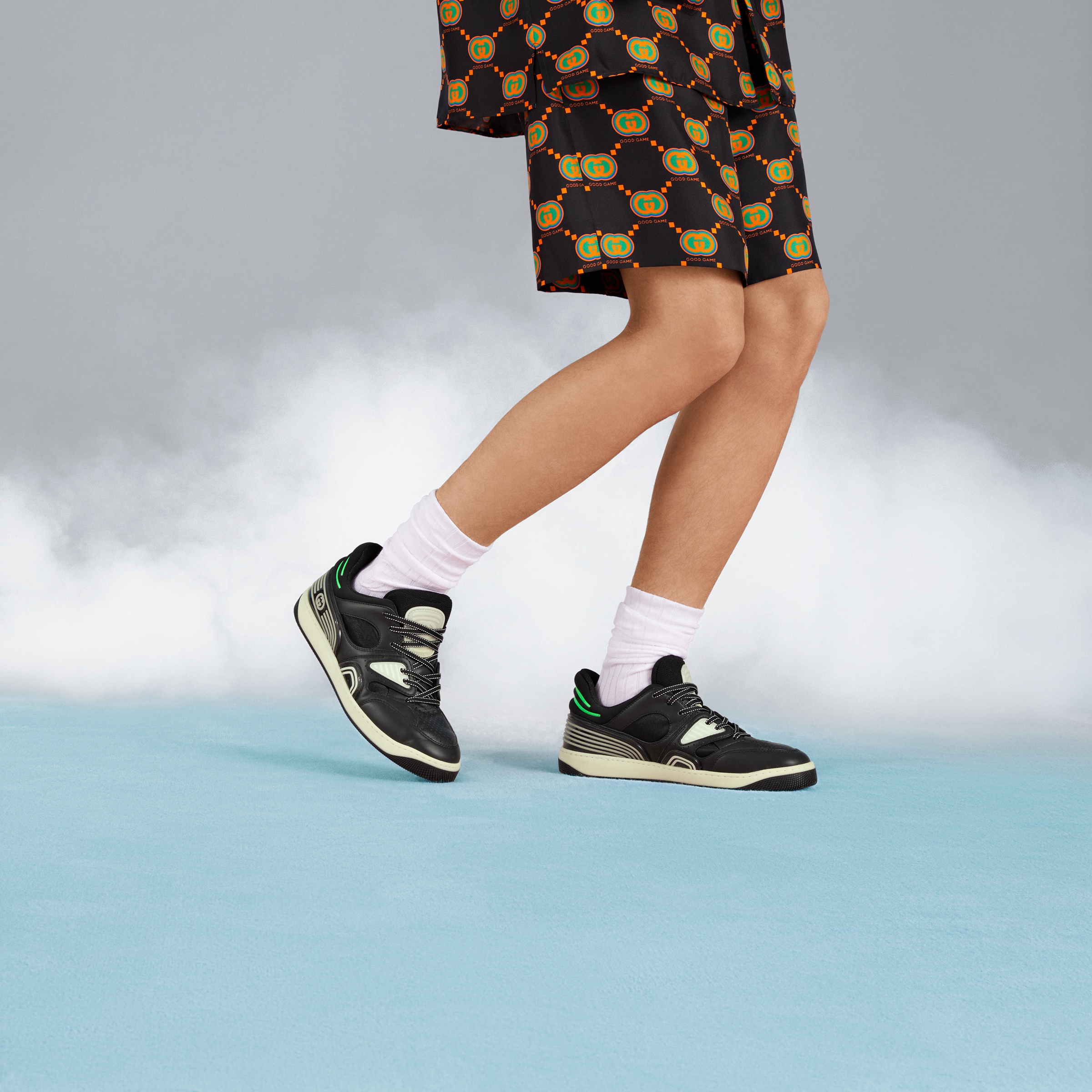 Men's Good Game Gucci Basket sneaker in black Demetra GUCCI® Canada