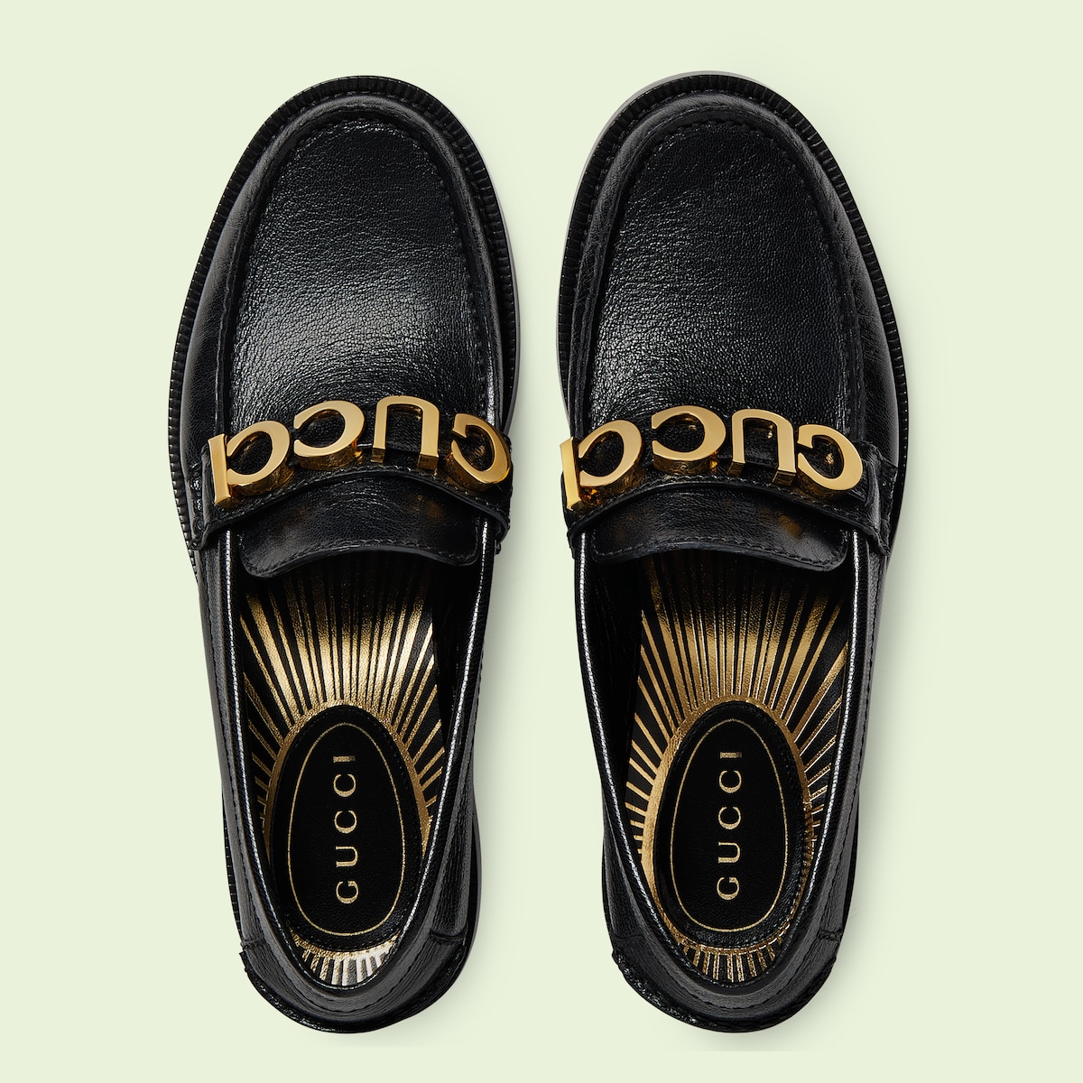 Women's Gucci leather loafer in black leather GUCCI® US