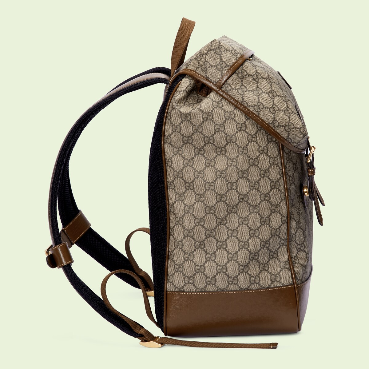 Medium backpack with Interlocking G in beige and ebony GG Supreme