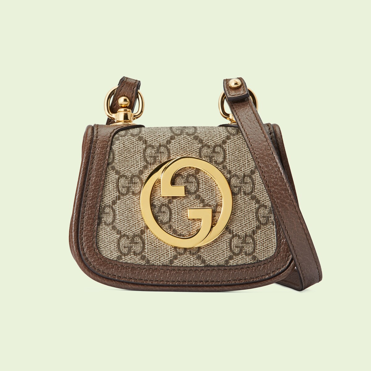 Gucci Blondie card case wallet in beige and ebony Supreme GUCCI® FI