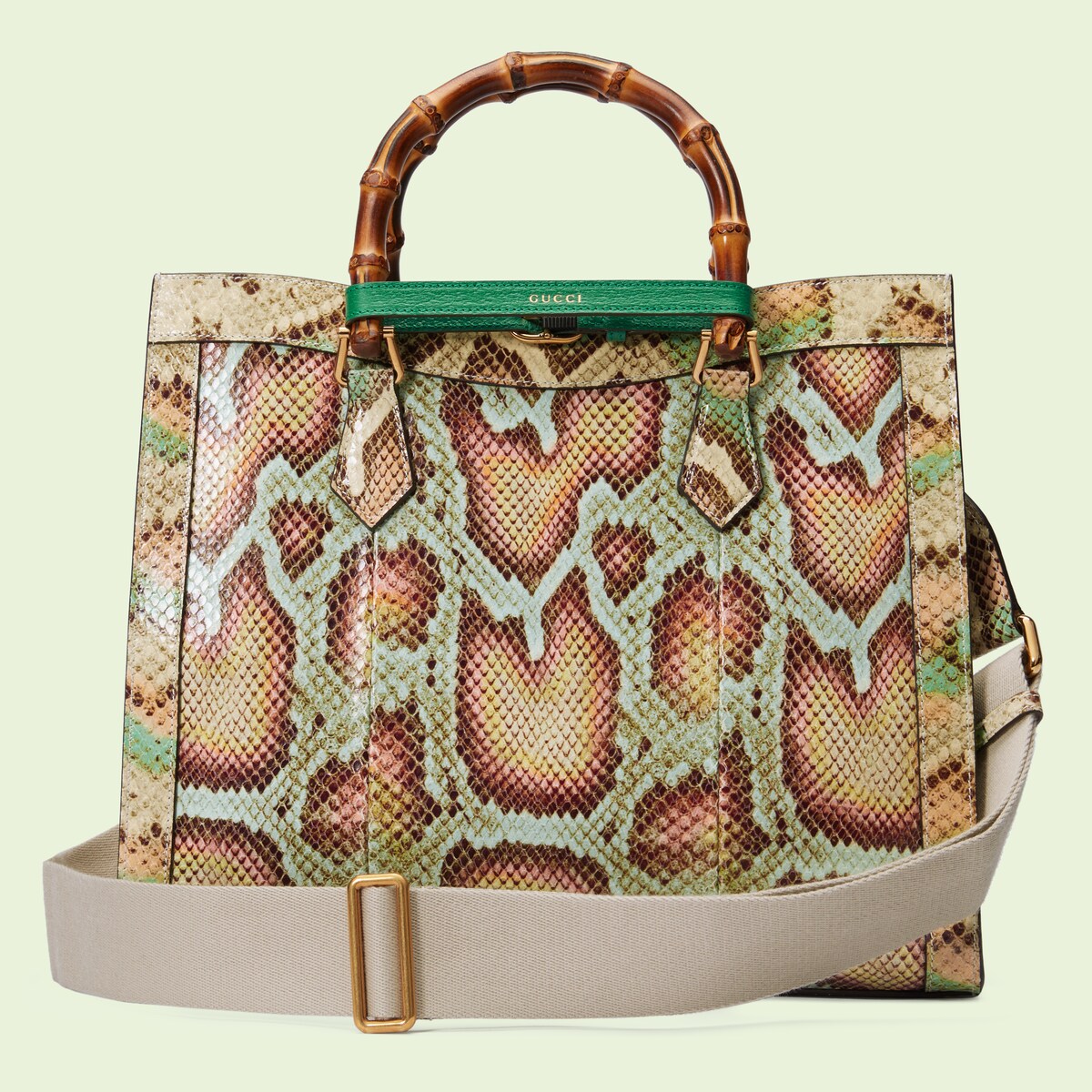 気軽にお買い物 【美品】GUCCI グッチ パイソン型押し レザー トート