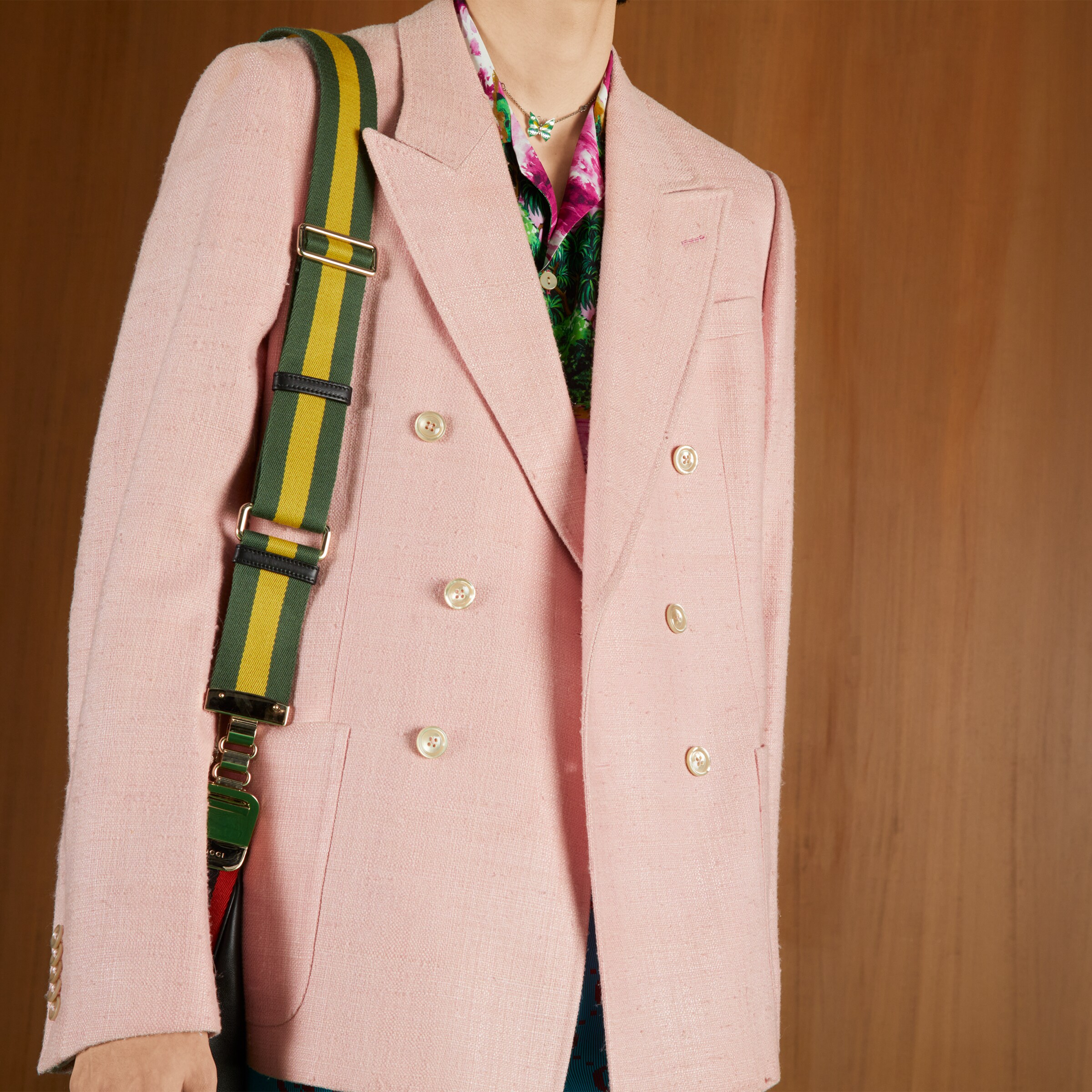 Bourette silk jacket in pink GUCCI® Canada