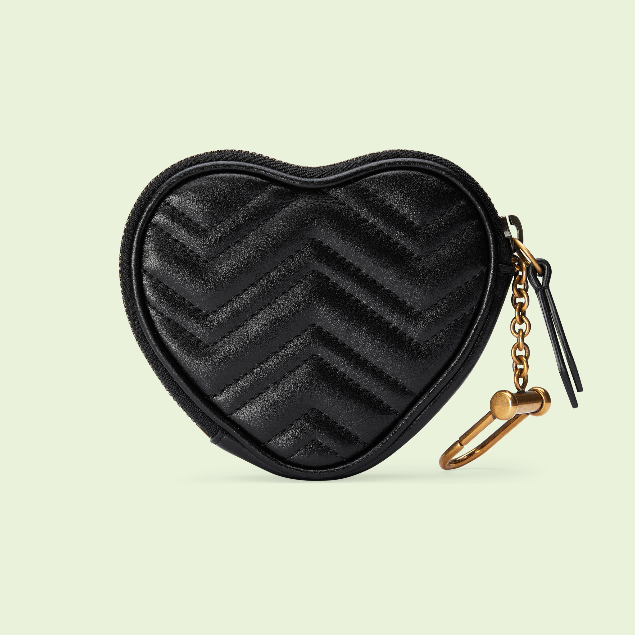 GG Marmont heartshaped coin purse in black leather GUCCI® Australia