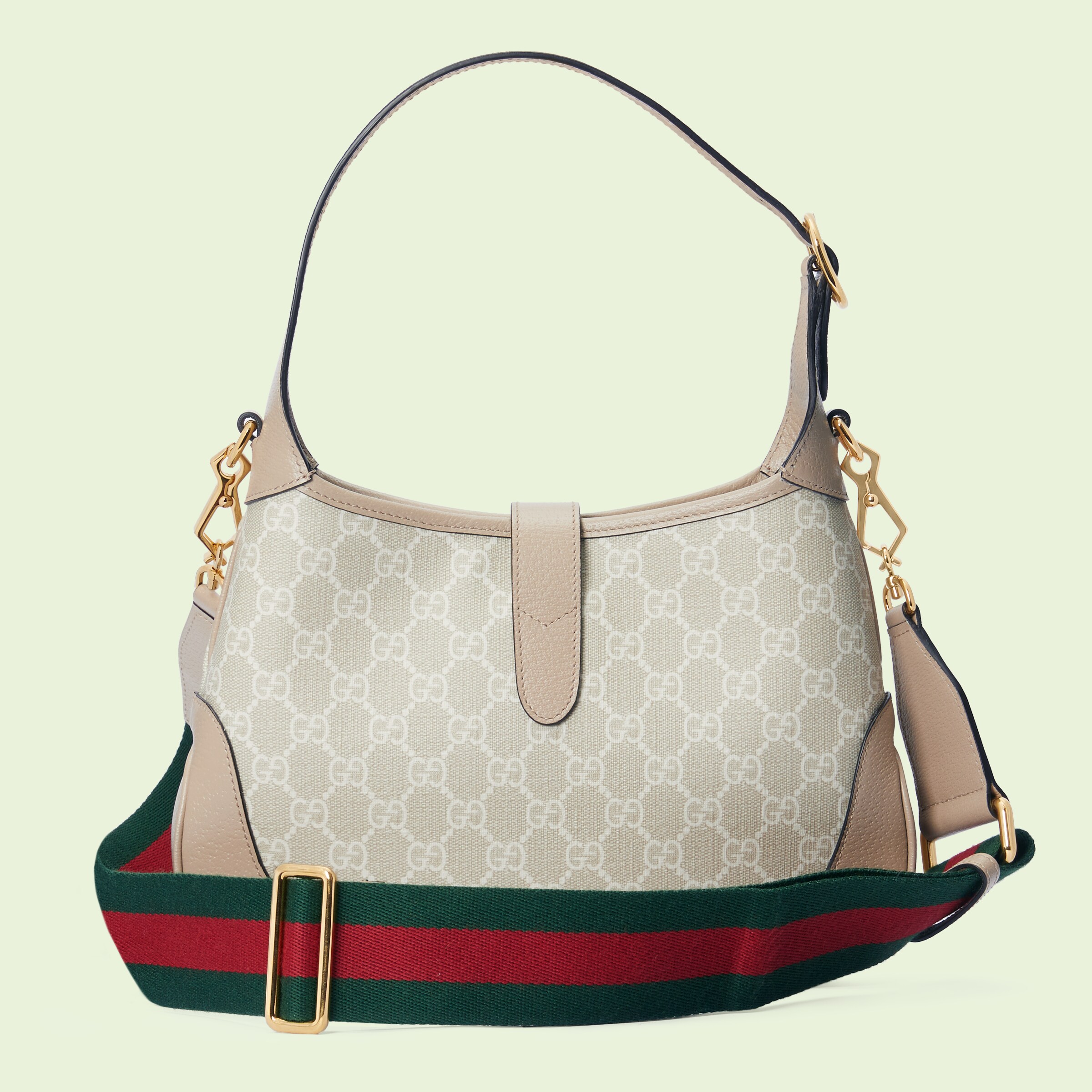 Jackie 1961 small GG shoulder bag in beige and white canvas GUCCI® TR