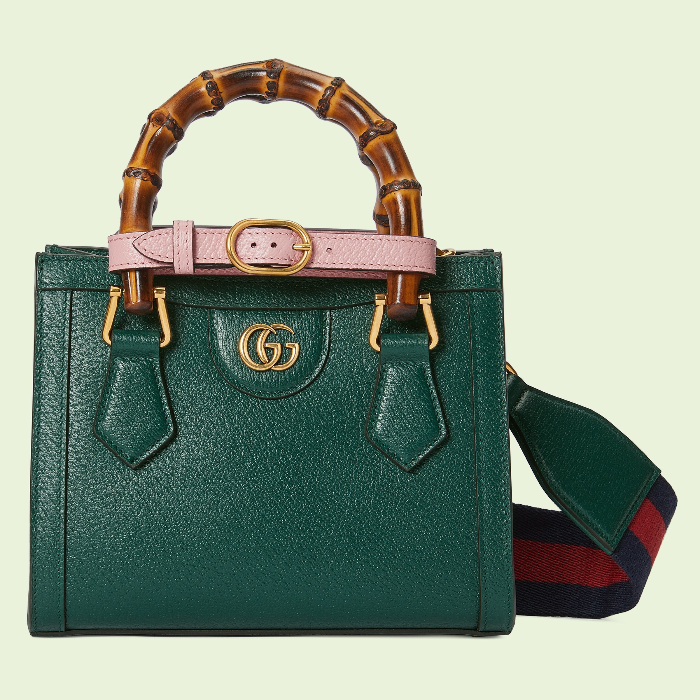 Gucci Diana Mini Tote Bag In Green Leather Gucci Uk