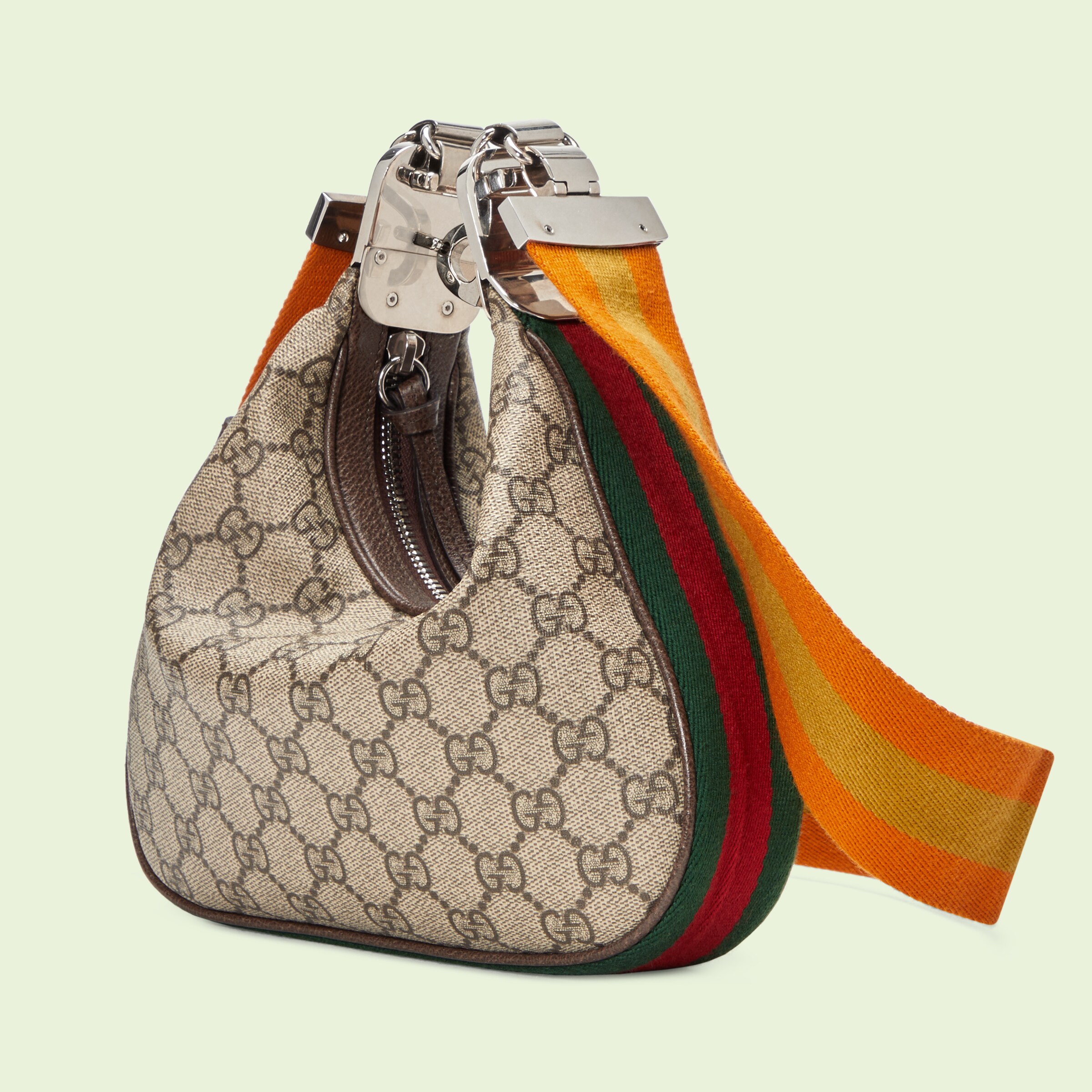 Gucci Attache small shoulder bag in beige and ebony Supreme GUCCI® US