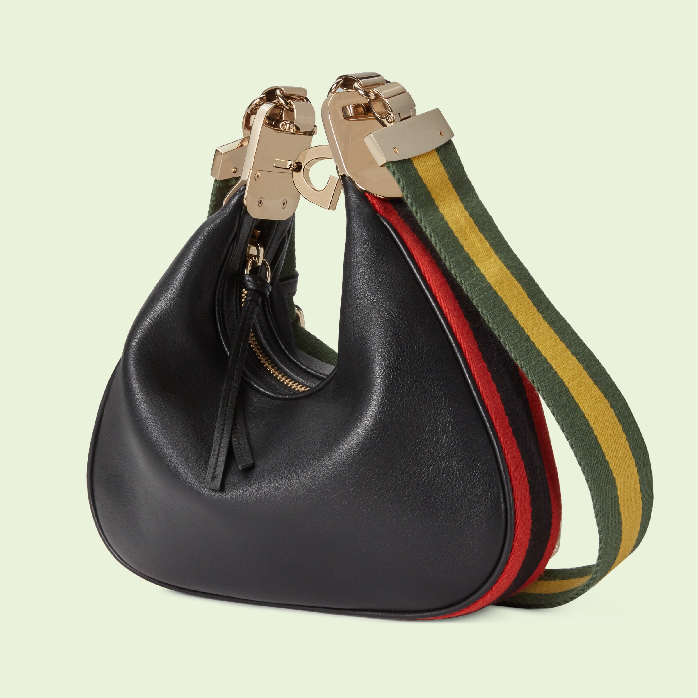 Gucci Attache small shoulder bag in black leather GUCCI® BG