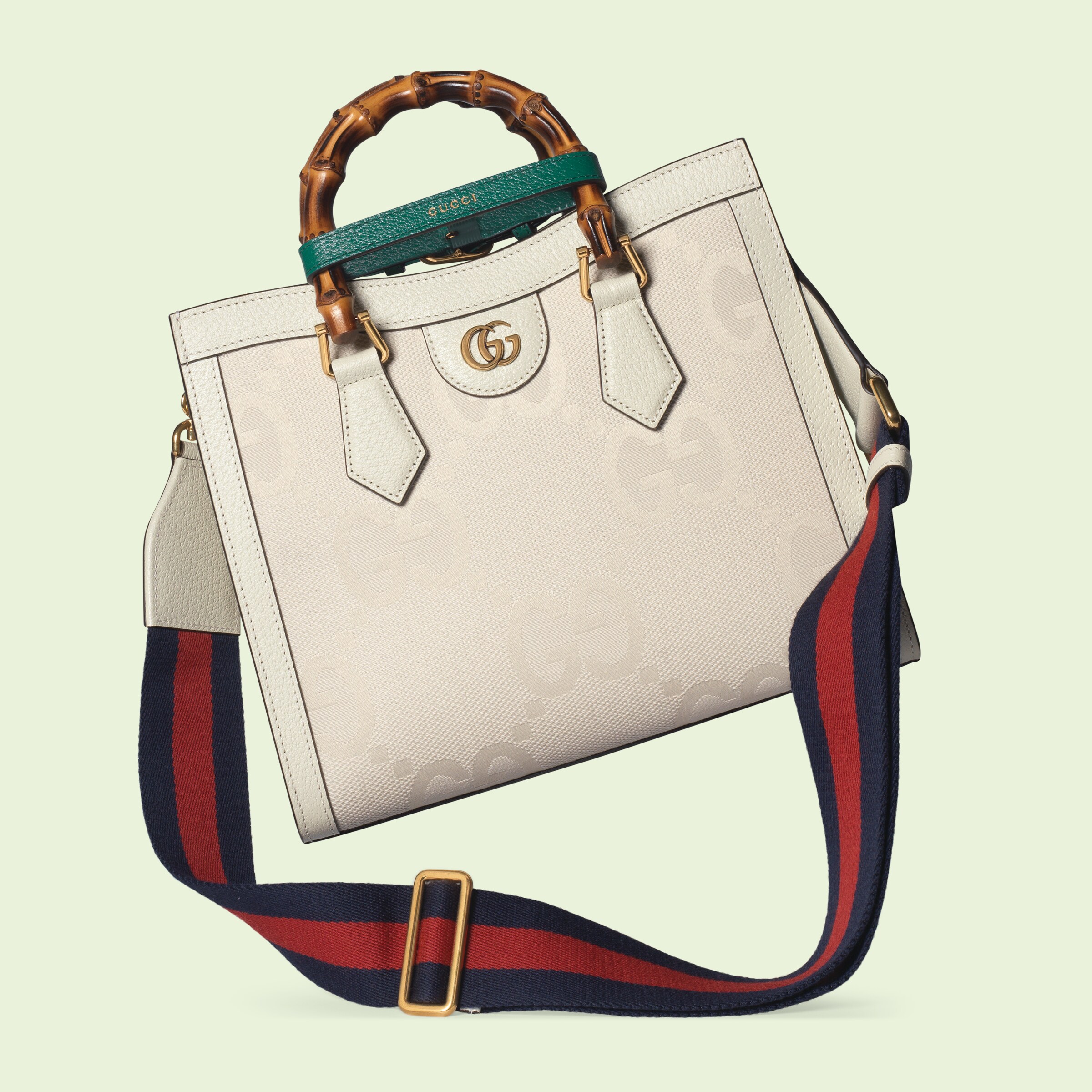 Gucci Diana small jumbo GG tote bag in offwhite canvas GUCCI® IE