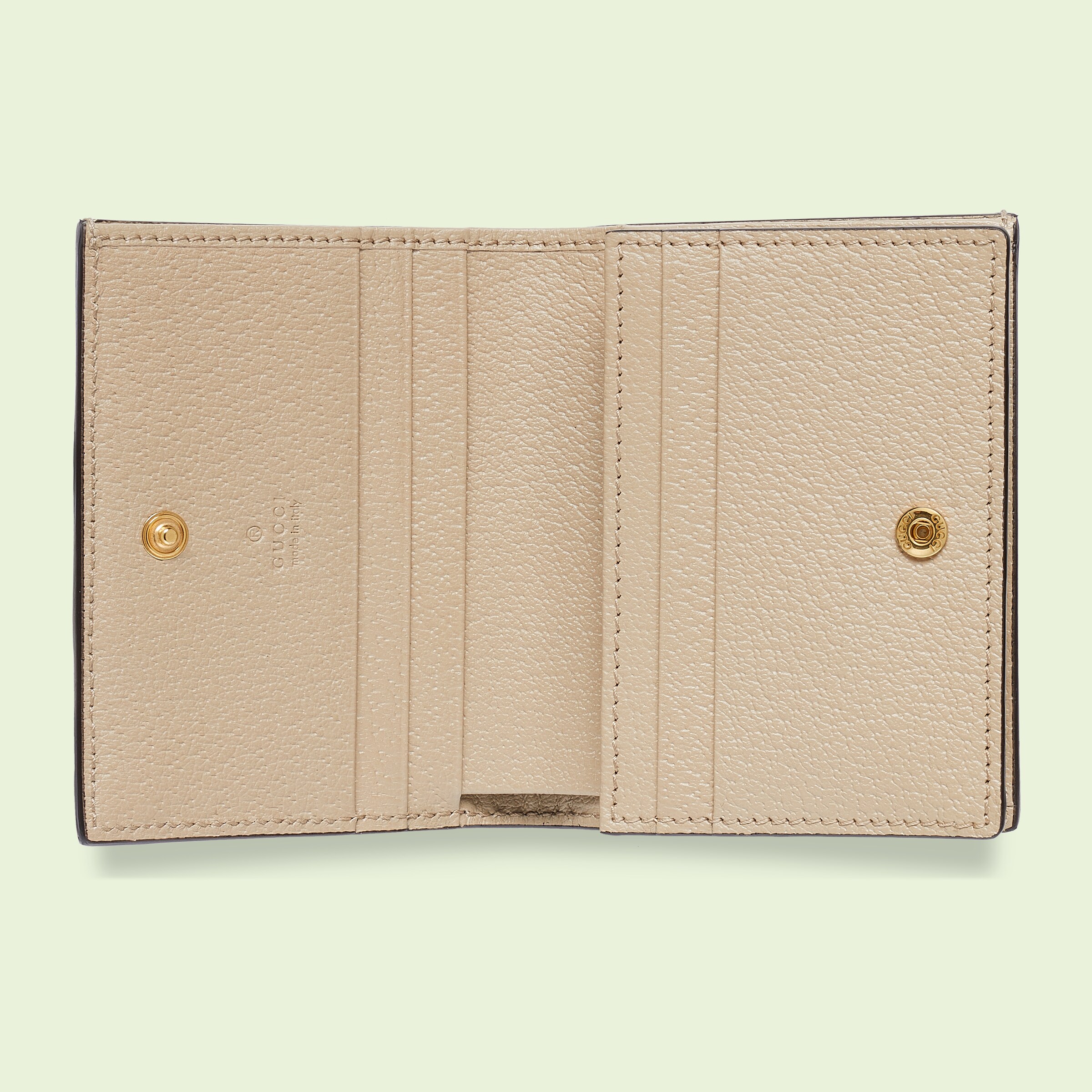 Ophidia GG Card Case Wallet In Beige And White Supreme GUCCI LU