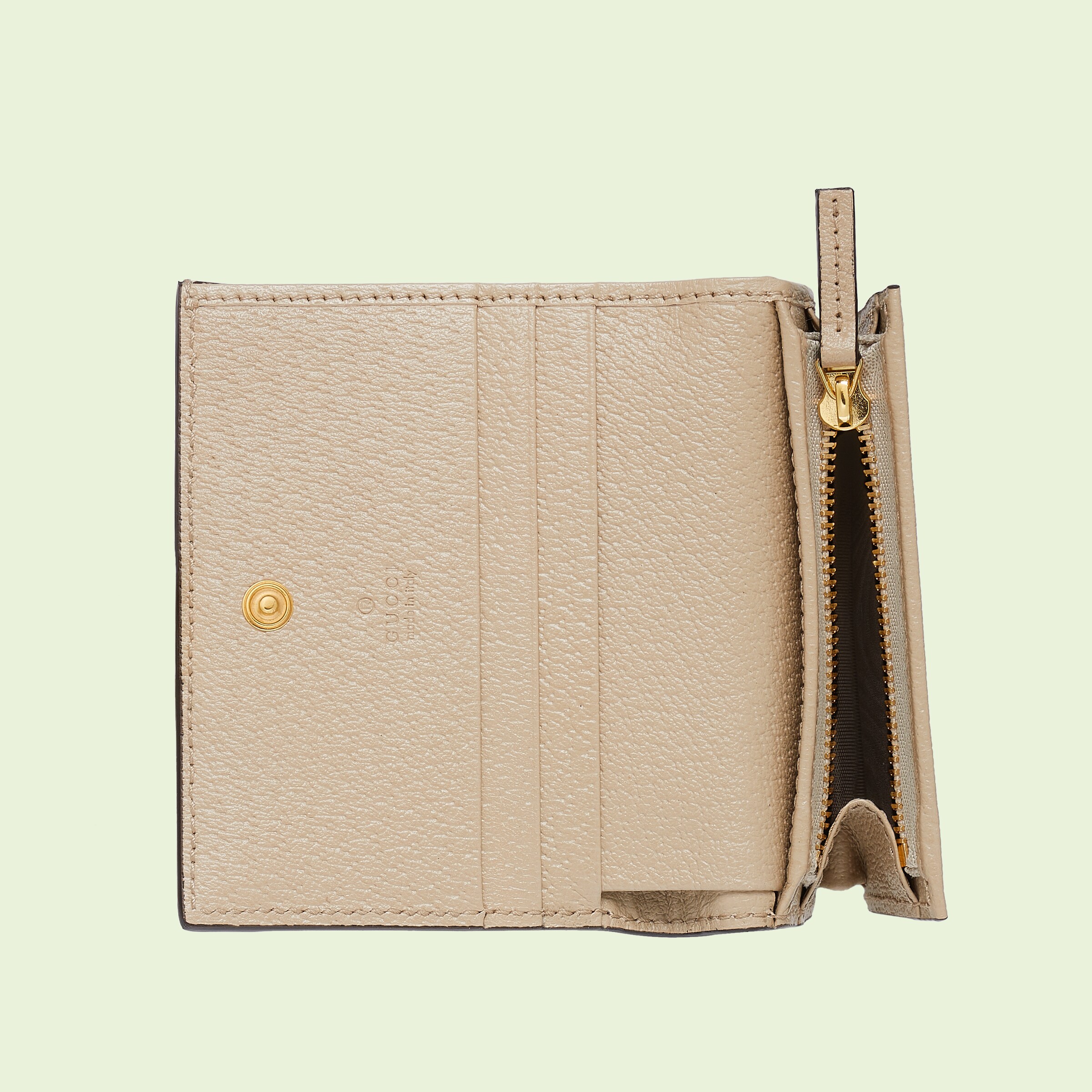 Ophidia GG Card Case Wallet In Beige And White Supreme GUCCI LU