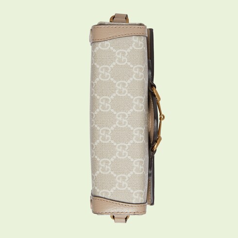 Gucci Horsebit 1955 mini bag in White GG Canvas | GUCCI® SI