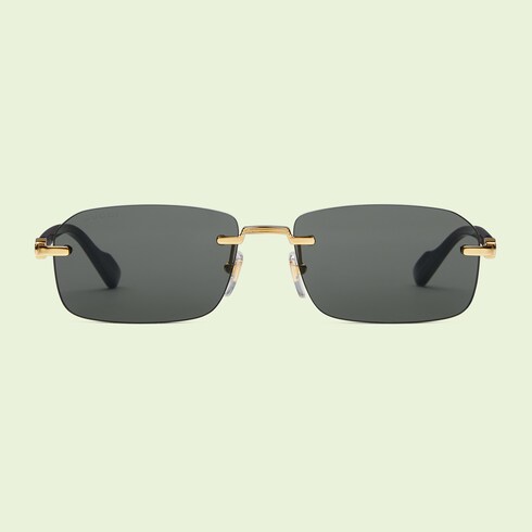 gucci women's matelasse 90s rectangular sunglasses